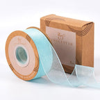 1 Inch Wide Sheer Chiffon Ribbon - Pearl Silk Woven Ribbon Suitable for Gift Wrapping, Wedding Decor, Home Decor, Girl Hair Accessories Handmade DIY (25 Yards/roll) (Tiffney Blue)