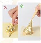 Edible Gold Leaf Sheets, 10 Sheets 1.7" 24kt Gold Foil Edible for Cake Baking, Genuine Food Gold Foil Paper for Cooking, Dessert, Gilding, Craft Art, Holiday Decoration