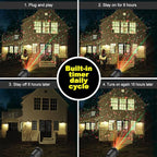 Christmas Laser Light Projector, 2 Pack, Red and Green Star Laser Lights Show with Timer for Outdoor Decorations, Waterproof Landscape Lighting for Christmas and Holidays