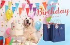 BagDream 50Pcs Gift Bags 8x4.25x10.5 Kraft Paper Gift Bags with Handles Bulk for Shopping, Wedding, Party Favor, Merchandise, Retail, Navy Blue Paper Grocery Sacks