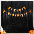 SquarePie Sequin Backdrop Curtain Less See Through Thick Glitter Background for Halloween Party 10FT x 10FT Black