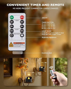 Homemory 12pcs Black Remote Timer LED Tea Lights Candles, 400+Hours Flickering Flameless Battery Votive Tealights for Tabletop Lighting, Centerpieces Decor, Holiday, Warm White Glow