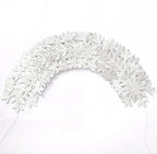 Snowflake-Snow Silver Christmas Party-Decoration Garland - 52ft Frozen Winter Wonderland Ornaments Hanging Paper Streamers,New Years Birthday Baby Shower Wedding Holiday Ceiling Decor Hugfond