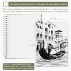 Sketch Book 8.5 x 11, Sketch Pad, Pack of 1 (68lb/100gsm), 100 Sheets Spiral Sketchbook, Acid Free Drawing Paper, Sketch Pads for Drawing for Adults, Art Paper for Drawing and Painting for Kids.