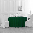 60 inch Round Tablecloth Washable Polyester Table Cloth Decorative Table Cover for Wedding Party Dining Banquet（60 inch,Hunter）