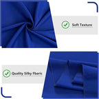 Royal Blue Backdrop Curtains for Party Stage Wedding Ceremony Light Filtering Curtains Photography Backdrop for Baby Showers Rod Pocket Home Sliding Door Decoration, 5ft x 7ft, 2 Panels