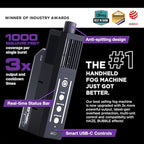 PMI SmokeNINJA PRO KIT - Portable Fog Machine with Bluetooth, 3rd Gen Haze Nozzle for Cinematic & Studio Use - Perfect for Cinematography, Photography, and Events(PRO KIT)