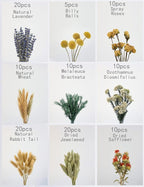 DIY Natural Dried Flower Set, Bulk Dried Flowers for Vase, Dried Flowers with Stems, Dried Roses, Mini Dried Flower Bouquets.(Brown)