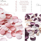 Serwalin 300Pcs Silk Rose Petals Flower Petals for Weddings Blush Pink Petals Fake Petals for Proposal Aisle Flower Girl Basket Bridal Shower Table Decor (3 Color Mixes)