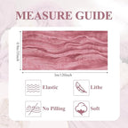 Asee'm Cheesecloth Table Runner 120 Inches Dusty Rose Boho Gauze Cheese Cloth Runner 10FT Rustic Sheer Fall Table Runners for Thanksgiving Wedding Baby Shower Holiday Party Decoration