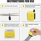 Mimorou 4 Pack Identity Theft Protection Roller Stamps Kit Confidential Privacy Roller Hidden Wide Privacy Stamp 5 Pcs Refills Security Ink for Mail Address Blocker(Yellow)