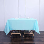 Efavormart 70" Premium Square Polyester Tablecloth for Wedding Kitchen Dining Events - Blue