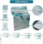 Turquoise Marble Cotton Linen Table Runner for Dining Kitchen, Wedding Outdoor Party Tablerunners Decoration, Nature Marble Crack Country Retro Dresser Scarf Coffee Tablecloth Runners 13x48 Inches