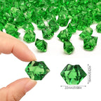 Green Vase Fillers for Home Decor, Vase Decor Filler, 150 pcs Reusable Fake ice Cubes for Photography Accessories Props Decoration for Wedding, St Patricks Day Vase Filler