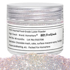HomeHere Edible Luster Dust Food-Grade Glimmer Powder Glitter for Cake Decorating 7g, Edible Sprinkle Glitter for Cocktails Drinks Baking Candy Dessert Chocolate Vegan Tasteless, Iridescent