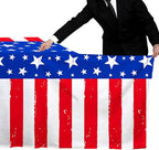 Gatherfun 4th of July Party Supplies Set- American Flag Patriotic Theme Kit for Independence & Election Day Decorations, Disposable Plastic Tablecloth - for Patriotic & 4th of July Decorations,2PCS