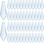 H&D 50pcs 38mm Crystal Icicle Pendant Chandelier Prisms Drops Lamp Candle Holders Curtain DIY Parts(Clear)