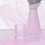 Glitter Tulle Rolls, 6' by 50 Yards (150FT) Sequin Tulle Netting Fabric for Tutu Skirts Sewing Birthday Wedding Party Decoration (Light Pink)