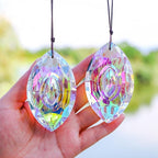 5Pcs 3-inch Crystal Sun Catcher Prisms for Windows Garden Patio,AB Colored Hanging Suncatchers with Glass Prism Rainbow Maker Ideal