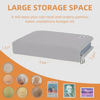 Coin Collection Book for Collector,260 Pockets Fireproof Coin Collection Holder Album,Coin Collection Organizer Storage Box Case Album for 20/25/ 27/30/ 38mm Coins,Silver