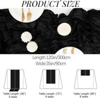 16PCS Black Cheesecloth Table Runner 10FT 35x120Inch Boho Gauze Cloth Long Rustic Sheer for Wedding Party Baby Bridal Shower Decor
