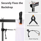 Photo Backdrop Stand 9ft x 10ft Photograhy Adjustable Background Stands Support Kit with Carry Bag for Photo Studio, Photoshoot, Parties, Photographic Equipments