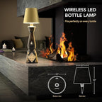 Wireless Bottle Lamp for Any Type of Bottle - LED Bottle Lamp for Indoor & Outdoor - 100% Waterproof - 3000K Warm Light - Wireless & Rechargeable, Unique and Beautiful Design (Green)