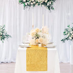 Gold Table Runners 10 Pieces 12x72 Inch Glitter Dining Table Runner Sequin Table Cover Runners for Party Wedding Birthday Bridal Shower Decorations