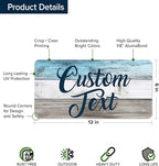 Custom Sign, Custom Street Sign, 11 Font Colors, 13 Font Styles, 4 Hole Options, 22 Sizes, 6x12 Inches, Rust Free DiBound, Fade Resistant, Made in USA by My Sign Center (Coastal)