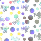 Hello 60 Birthday Confetti for Table Iridescent 60th Birthday Party Decorations for Women Sixty Years Old Happy Birthday Tables Scatter Circle Dots Party Confetti Anniversary Decor 300PC