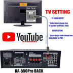 SINGTRONIC Professional 2000 WATTS Complete Karaoke System Package Free: Unlimited YouTube Songs, Built HDMI, Voice Record, Optical/Coax
