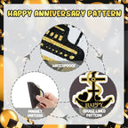 50th Anniversary Cruise Door Magnets Decorations, Gold Black Happy 50th Anniversary Cruise Ship Door Decor Magnetic for Married in 1975 Men Women Wedding Party Refrigerator Fridge Car Kitchen Garage