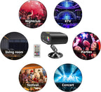 DJ Disco Ball Party Lights with Sound-Activated Remote, Durable ABS RGB LED Strobe Stage Lighting, Light Projector for Xmas/Rave/Club/Bar/Home Room Decoration, Gift for Birthday and Fetivals