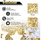 Kate Square Light Gold Sequin Wall Panels Shimmer Wall Birthday Party Backdrop Decorations (Pack of 12)