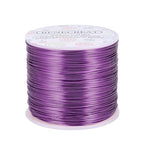 BENECREAT 20 Gauge 770FT Aluminum Wire Anodized Jewelry Craft Making Beading Floral Colored Aluminum Craft Wire for Halloween Decoration - Purple