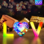 OJQ Light Up Letters LED Letter - Bedroom Lighted Colorful Alphabet Letter Music Sync Color Change - Christmas Birthday Gifts for Girl - Teen Girls Room Decor Gifts Party Home Wall Bedroom Decor