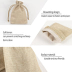 ANPHSIN 75 Pcs Small Burlap Gift Bags with Drawstring - 5.4" x 3.7" Burlap Favor Sacks, Mini Gift Wrapping Bags for Wedding Baby Shower Classmates Festival Party Favors, DIY Craft
