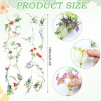 Yunlly 8 Pcs Artificial Flowers Hanging Decoration 6ft Faux Wildflower Vines Backdrop Floral Garlands Flower Vines for Wedding Party Background Birthday Home Birthday Garden Wall Arch Decor