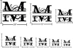 Personalized Metal Name Signs, Split Letter Monogram Wall Art Decor, Durable Steel Family Last Name Decor, Custom Signs Indoor or Outdoor, Personalized Wedding Gifts, Housewarming Gift