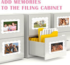 Kingdder 12 Pcs Scalloped Magnetic Picture Frame for Refrigerator 4 x 6 White Reusable Picture Frame Magnets Decorative Photo Holders for Fridge Home School Office Kitchen Locker Decor