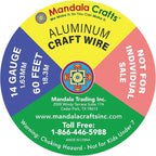 Mandala Crafts 14 Gauge Anodized Aluminum Craft Wire for Jewelry Making – 330 FT Colored Flexible Silver Copper Purple Gold Brown Red Wire - Bendable for Bonsai Armature Crafting Sculpting