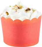 Panificio 10 Ounce Cupcake Wrappers, 200 Scalloped Baking Cups - Oven-Ready, Greaseproof, Red Paper Cupcake Liners, Disposable, For Birthdays, Baby Showers, Or Weddings - Restaurantware