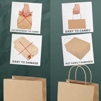 METRONIC Kraft Paper Gift Bags with Handles 10x5x13 Inch 9000 Pack | Christmas, Birthday Party Favors, Retail Shopping, Small Business Bulk | Brown Gift Wrap Bag