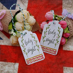 Custom Hang Tags, Personalized Logo Text Price Tags Kraft & Paper Gift Tags with Jute for Jewelry Crafts Wedding Birthday Celebrating Christmas Day Thanksgiving, 100 Pack (1.7x2.79 INCHES)