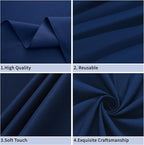 Navy Blue 6 Pack Polyester Table Cloth 60 x 126 Inch, Rectangle Tablecloths for 6 Foot Tables Washable Table Cloth for Party Wedding