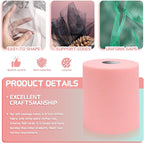 6" x 200 Yards Blush Tulle Fabric Rolls, Blush Spool Tulle Ribbon for DIY Tutu Skirt Wedding Decoration Baby Shower Birthday Party Backdrop Gift Wrapping Bow Craft Supplies