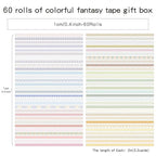60 Rolls Cross line Theme Washi Tape Set, Writable Decorative Tapes for Scrapbooking, Bible Journaling, Bullet Journaling, 0.39"x79" per Roll