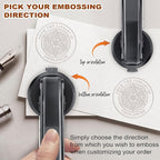 Personalized Book Embosser - Custom Library Stamp, Personal Gifts for Book Lovers, Readers, Teachers (Star-01)