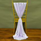 EHLDekol 13ft Lavender Chiffon Table Runner, 29x156 Inches Romantic and Rustic Boho Wedding Runner, Sheer Bridal Party Decorations