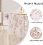 White Lace Tablecloth Round Embroidered Lace Tablecloth Vintage Decorative Exquisite Border Table Cover for Party Wedding Home Decorations, Round-48, White